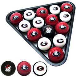 Georgia Bulldogs Officially Licensed Billiard Balls by Frenzy Sports