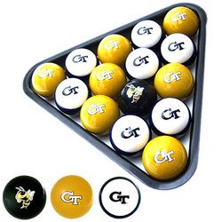 Georgia Tech Yellowjackets Officially Licensed Billiard Balls by Frenzy Sports