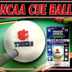Clemson Tigers Officially Licensed Billiards Cue Ball by Frenzy Sports