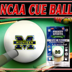 Michigan Wolverines Officially Licensed Billiards Cue Ball by Frenzy Sports