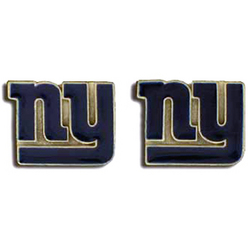 Studded NFL Earrings - New York Giants