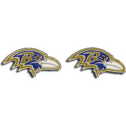 Studded NFL Earrings - Baltimore Ravens