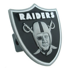 Large Logo-Only NFL Hitch Cover - Oakland Raiders