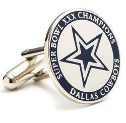 1996 Commemorative Dallas Cowboys Super Bowl Championship NFL Executive Cufflinks w/Jewelry Box by Cuff Links