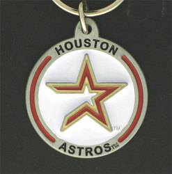Zinc Team Logo Key Ring - Astros