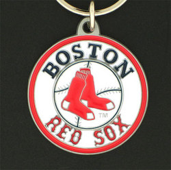 Zinc Team Logo Key Ring - Red Sox