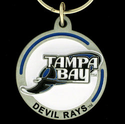 Zinc Team Logo Key Ring - Devil Rays