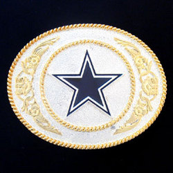 Dallas Cowboys - Gold and Silver Toned NFL Logo Buckle