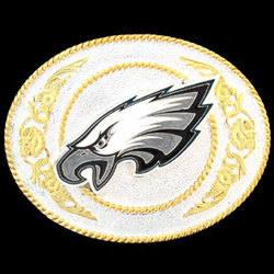 Philadelphia Eagles - Gold and Silver Toned NFL Logo Buckle