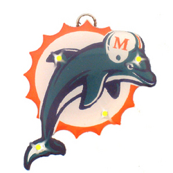 Flashing NFL Pin/Pendant - Miami Dolphins