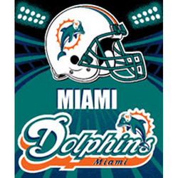 Miami Dolphins Fleece NFL Blanket (Shadow Series) by Northwest (50""x60"")