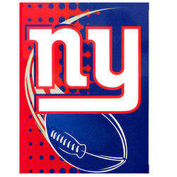 New York Giants Royal Plush Raschel NFL Blanket (Flash Series) by Northwest (60""x80"")