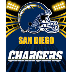 San Diego Chargers Fleece NFL Blanket (Shadow Series) by Northwest (50""x60"")